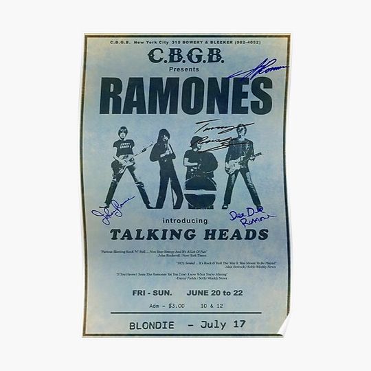Discover Vintage Talking Heads Band Premium Matte Vertical Poster