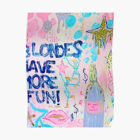 Discover Blondes Have More Fun postet Premium Matte Vertical Poster