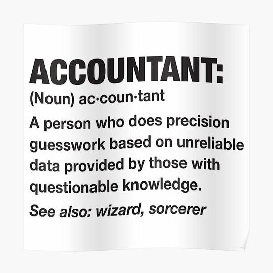 Discover Accountant Definition - funny accounting jokes Premium Matte Vertical Poster