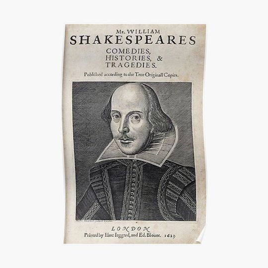 Discover William Shakespeare Portrait Premium Matte Vertical Poster