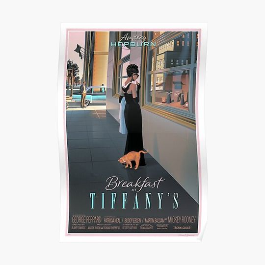 Discover Breakfast at Tiffany's (1961) Movie Premium Matte Vertical Poster