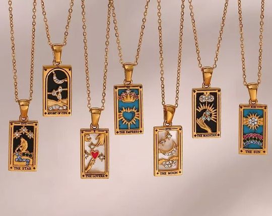 Discover Mystic Tarot Card Pendant Necklace