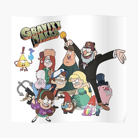 Discover Gravity falls, characters from gravity falls Premium Matte Vertical Poster