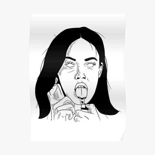 Discover Jennifers Body Noir Drawing Premium Matte Vertical Poster