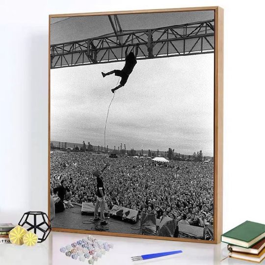 Discover ED.DI.E VE.DDE.R Hanging From The Rafters Poster, Wall Decor
