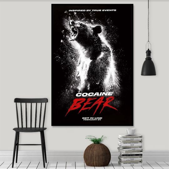 Discover Cocaine Bear Poster Movie Wall Art Poster