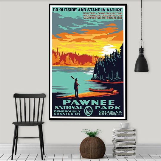Discover Pawnee National Parks Vintage Poster