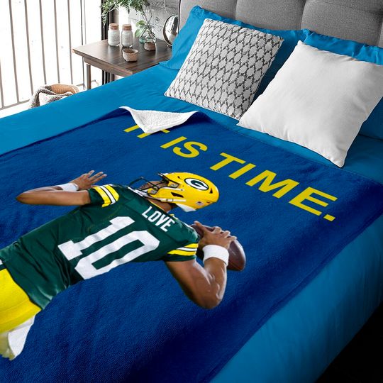 Discover Jordan Love "It is Time." Baby Blankets