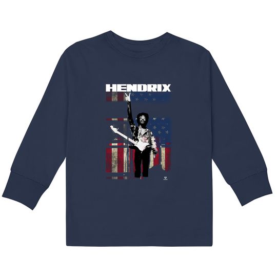 Discover Jimi Hendrix Experience Peace Flag Rock Kids Long Sleeve T-Shirts Kids Long Sleeve T-Shirts