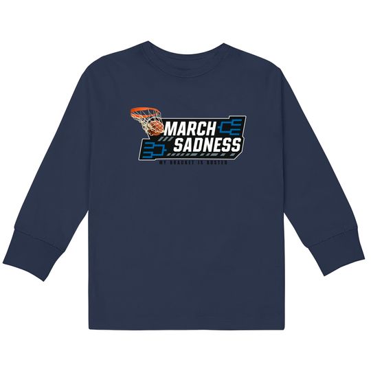 Discover Busted Bracket March Sadness 2023 Kids Long Sleeve T-Shirts