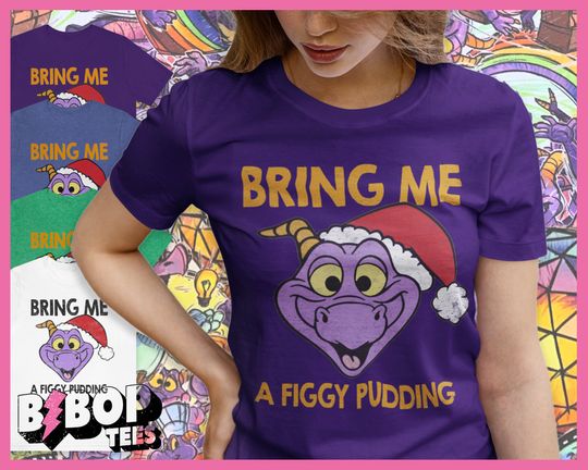 Discover Figment Holiday Figgy Pudding Christmas Vintage UnisexTee