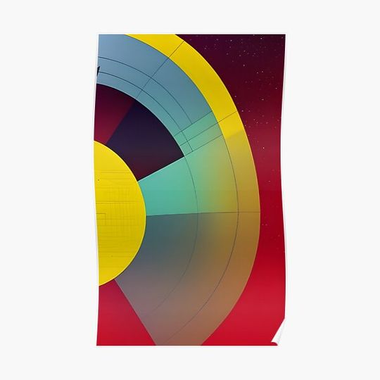 Discover Space Odyssey abstract Premium Matte Vertical Poster