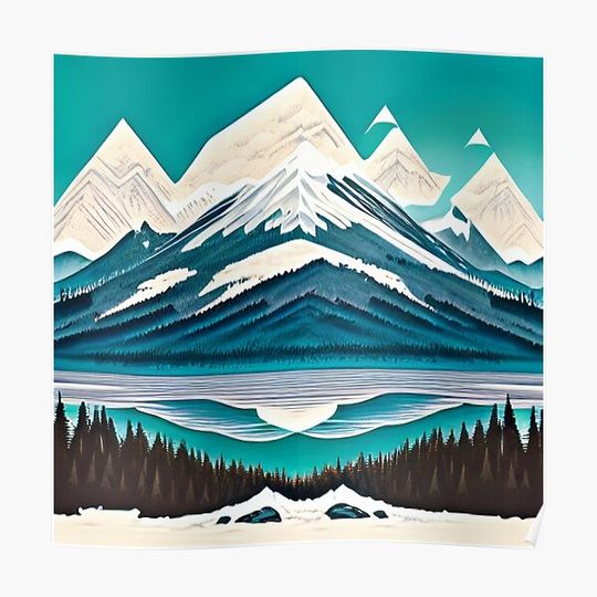 Discover Mountain Majesty Premium Matte Vertical Poster