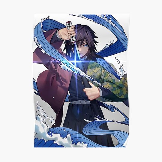 Discover Tomioka Giyu Breath Water Premium Matte Vertical Poster