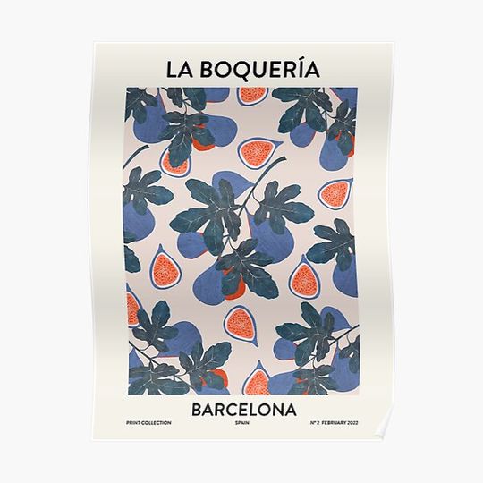 Discover Fruit market Barcelona La boqueria Premium Matte Vertical Poster