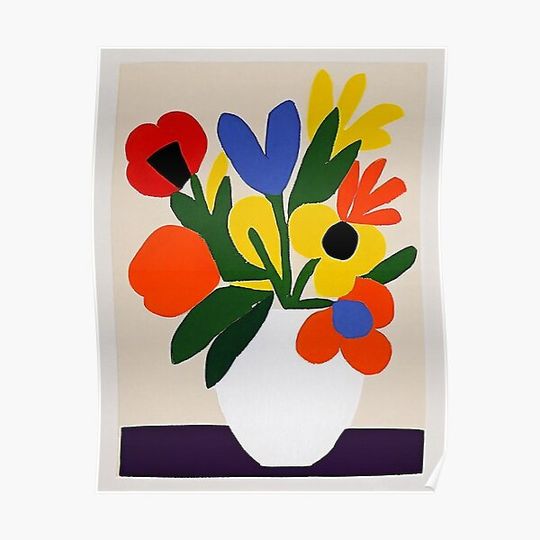 Discover Flower Vase | Matisse Inspired Art Premium Matte Vertical Poster