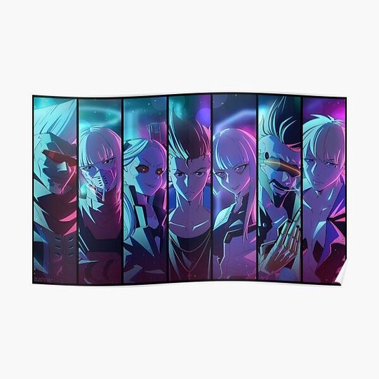 Discover Cyberpunk Edgerunners characters Premium Matte Vertical Poster