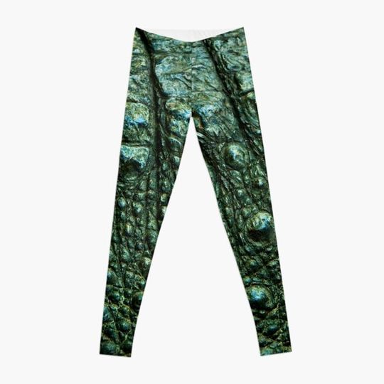 Discover Green Alligator Skin Leggings