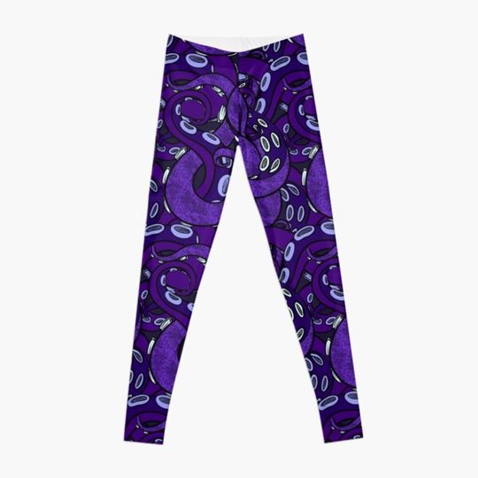 Discover Allover Tentacle Purple Leggings
