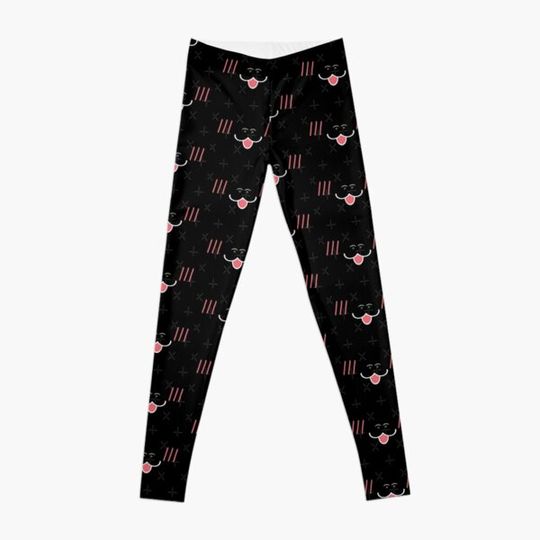 Discover nyan blush : nyan blush black mask Leggings