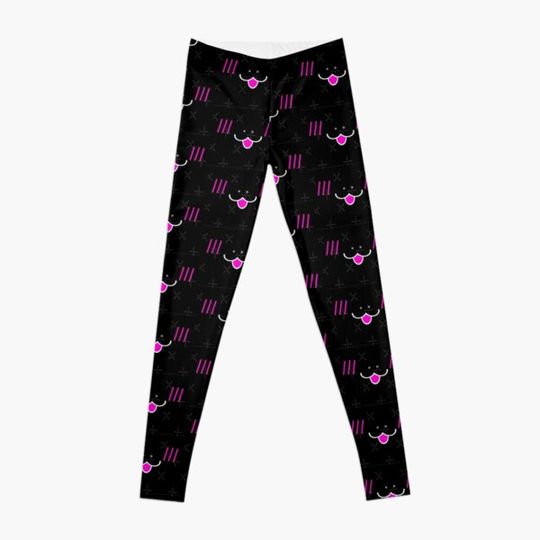 Discover nyan blush : nyan blush black mask Leggings