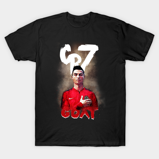 Discover Cristiano Ronaldo CR 7 The GOAT Portugal Jersey - Cristiano Ronaldo - T-Shirt