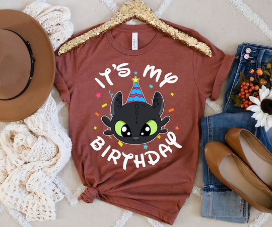 Discover How To Change Your Dragon Toothless Birthday Portrait T-Shirt, It's My Birthday Tee