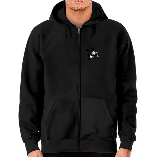 Discover Oswald The Lucky Rabbit Zip Hoodies