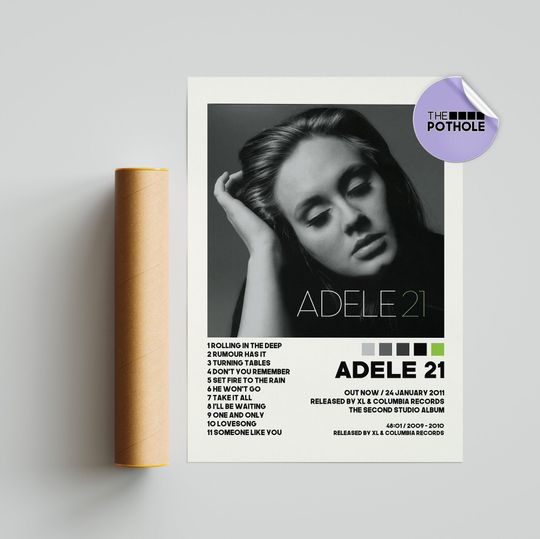 Discover Adele Posters, Adele 21 Album Cover Poster