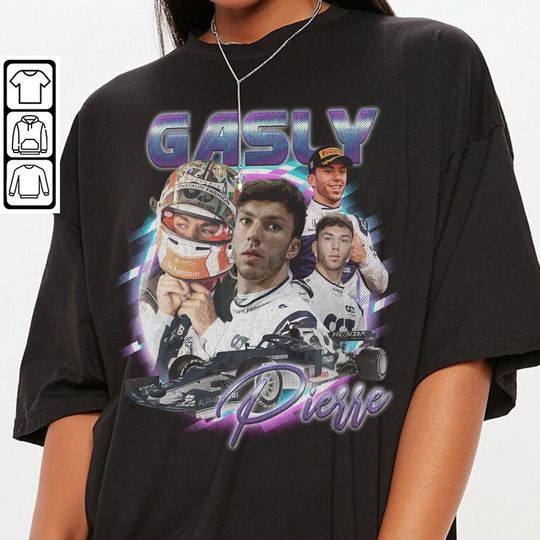 Discover Pierre Gasly V1 Shirt, Pierre Gasly Racing 90s Vintage Tee