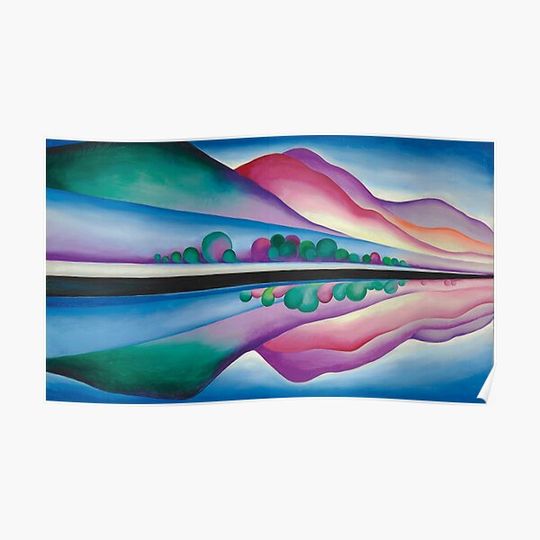 Discover Georgia O'Keeffe Lake George Reflection Poster