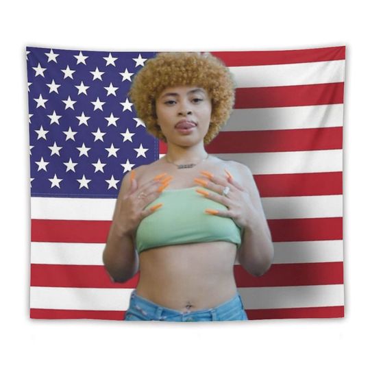 Discover Ice Spice Flag Tapestry memeTapestry Wall Hanging Dorm Backdrop