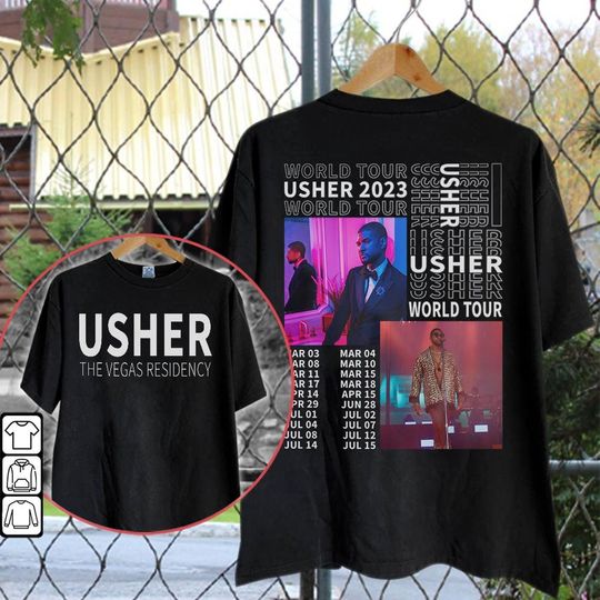 Discover Usher My Way The Vegas Residency Tour 2023, Usher 2023 Music Tour Shirt