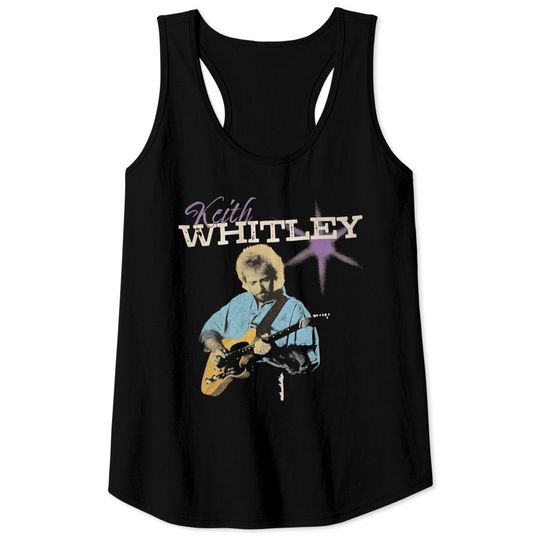 Discover Keith Whitley Purple Guitar Tank Tops, American Country Music Keith Whitley Vintage Tank Tops