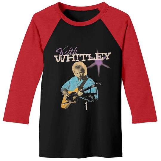 Discover Keith Whitley Purple Guitar Baseball Tees, American Country Music Keith Whitley Vintage Baseball Tees