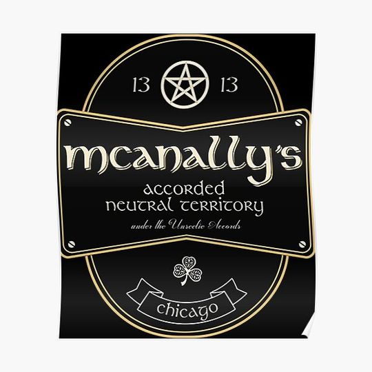 Discover Dresden Files McAnally_s Pub Premium Matte Vertical Poster