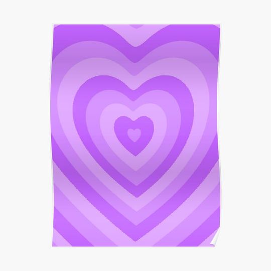 Discover cute y2k/soft girl heart pattern Premium Matte Vertical Poster