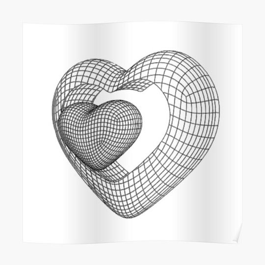 Discover y2k cyber heart aesthetic Premium Matte Vertical Poster