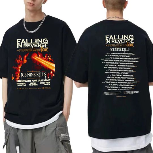 Discover Falling In Reverse The Popular Mons Tour 2023 Shirt, Falling In Reverse Rock Band Fan Shirt
