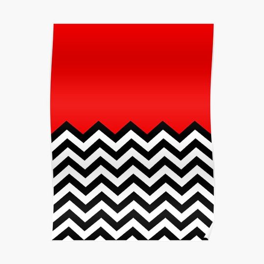 Discover Twin Peaks - Black Lodge Pattern Premium Matte Vertical Poster