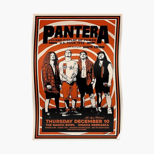 Discover Classic Groove Metal Concert Music Poster Premium Matte Vertical Poster