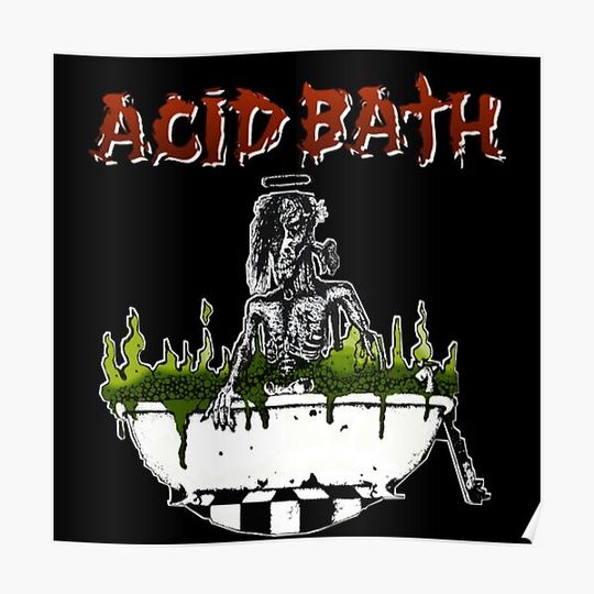 Discover Acid Bath "Demos" cover art t-shirt Premium Matte Vertical Poster