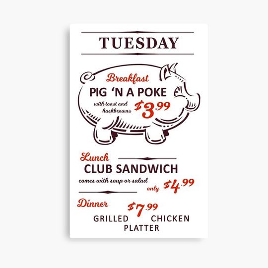 Discover Hey! Tuesday! Pig 'N A Poke! Canvas