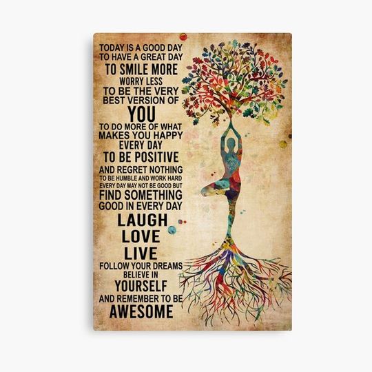 Discover Tree Yoga Find Something Good In Everyday Laugh Love Live Canvas