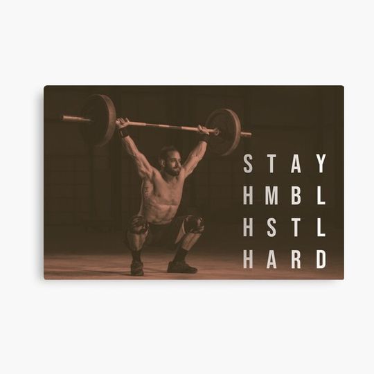 Discover Rich Froning - CrossFit - Stay Humble. Hustle Hard. - SHHH Canvas