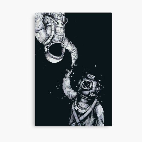 Discover Astronaut and Diver - Last Frontiers Canvas