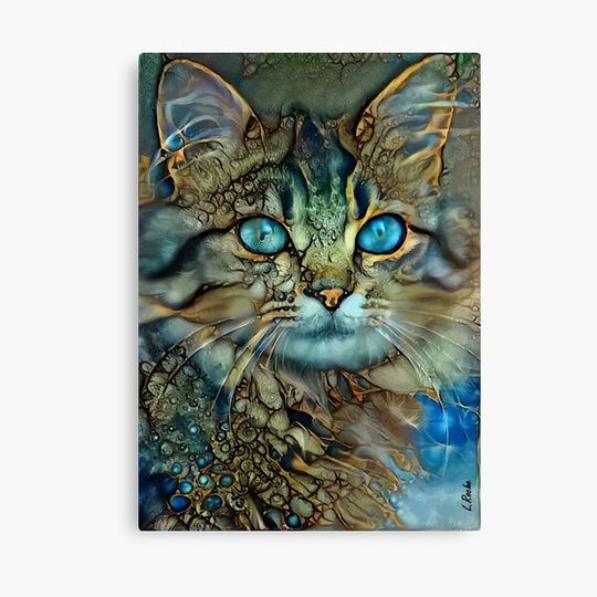 Discover Catty-cat - Léa Roche paintings - chat, cat, kitten Canvas