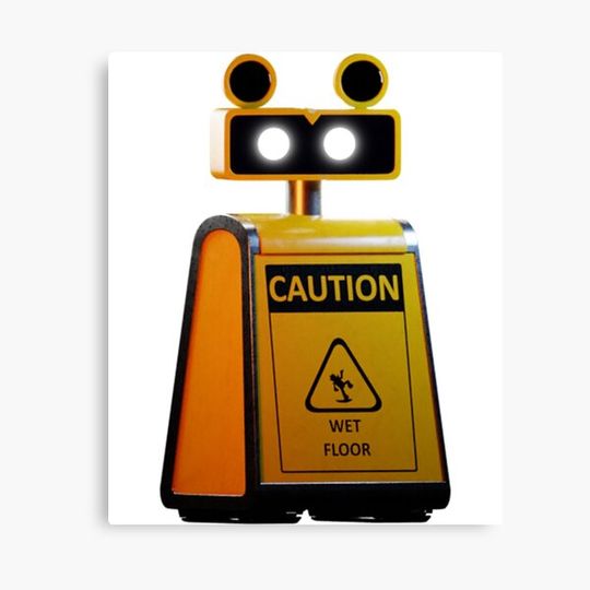 Discover Wet Floor Sign Bot Canvas