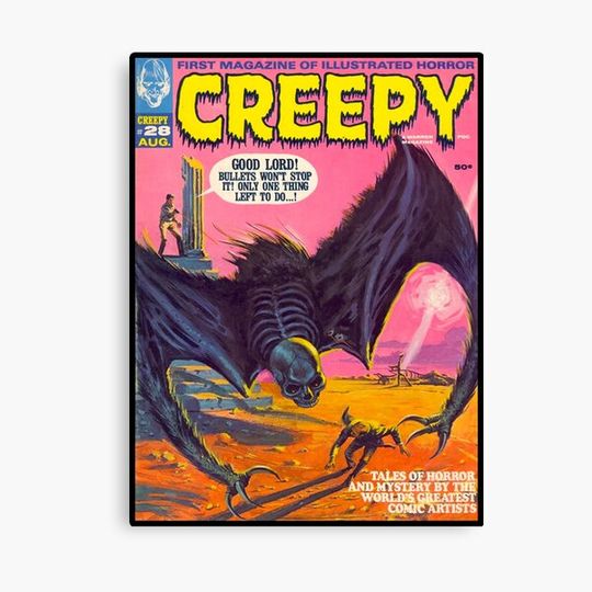 Discover ANOTHER GREAT VINTAGE CREEPY # 28 MAGAZINE COVER! Canvas