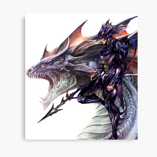Discover Final Fantasy Dragoon Kain and dragon Canvas